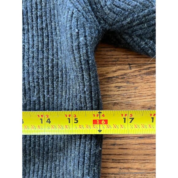 SEA New York Green Balloon Sleeve Ribbed Wool Cardigan Top   Women's Size Medium - Picture 9 of 10